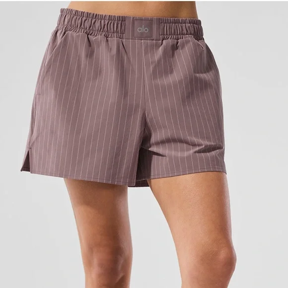 ALO Yoga Mauve Striped Women Set - Picture 2 of 2